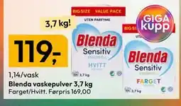 Gigaboks Blenda vaskepulver 3,7 kg tilbud