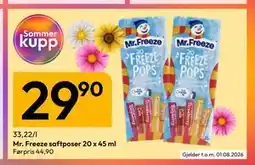 Gigaboks Mr. Freeze saftposer 20 x 45 ml tilbud