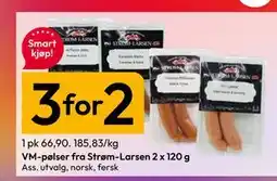 Gigaboks VM-pølser fra Strøm-Larsen 2 x 120 g tilbud