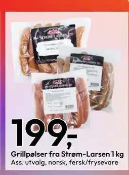 Gigaboks Grillpølser fra Strøm-Larsen 1 kg tilbud