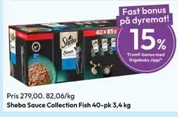 Gigaboks Sheba Sauce Collection Fish 40-pk 3,4 kg tilbud
