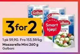 Gigaboks Mozzarella Mini 260 g tilbud