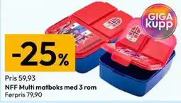 Gigaboks NFF Multi matboks med 3 rom tilbud