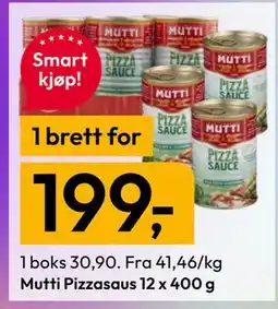 Gigaboks Mutti Pizzasaus 12 x 400 g tilbud
