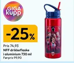 Gigaboks NFF drikkeflaske i aluminium 730 ml tilbud