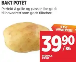Meny BAKT POTET tilbud