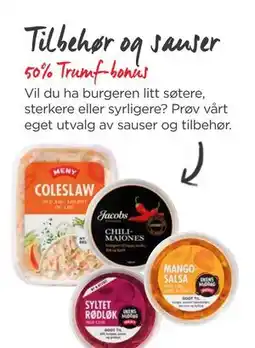 Meny Tilbehør og sauser tilbud