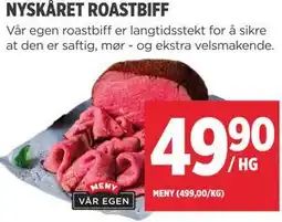 Meny NYSKÅRET ROASTBIFF tilbud