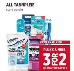 Meny ALL TANNPLEIE tilbud