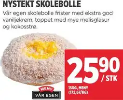 Meny NYSTEKT SKOLEBOLLE tilbud