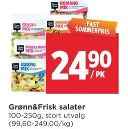 Meny Grønn&Frisk salater tilbud