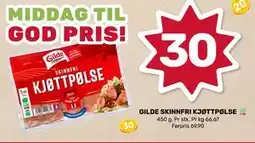 Matkroken GILDE SKINNFRI KJØTTPØLSE tilbud