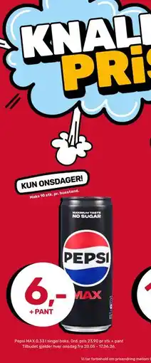 Matkroken Pepsi MAX tilbud