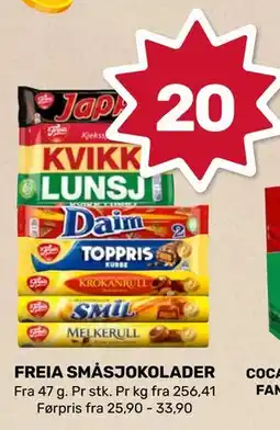 Matkroken FREIA SMÅSJOKOLADER tilbud
