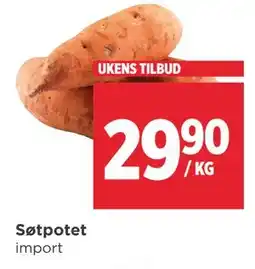 Meny Søtpotet tilbud