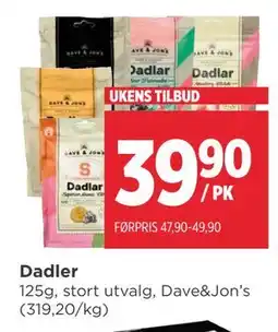 Meny Dadler tilbud
