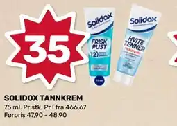 Matkroken SOLIDOX TANNKREM tilbud