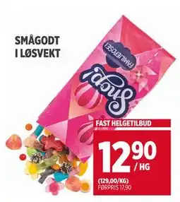 Meny SMÅGODT I LØSVEKT tilbud
