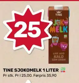 Matkroken TINE SJOKOMELK 1 LITER tilbud