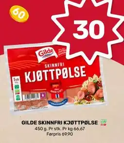 Matkroken GILDE SKINNFRI KJØTTPØLSE tilbud