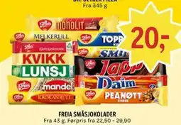 Coop Prix FREIA SMÅSJOKOLADER tilbud