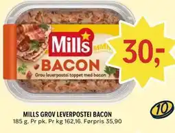 Coop Prix MILLS GROV LEVERPOSTEI BACON tilbud
