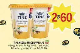 Coop Prix TINE KESAM MAGER VANILJE tilbud