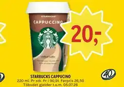 Coop Prix STARBUCKS CAPPUCINO tilbud