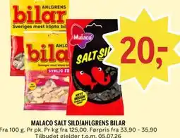 Coop Prix MALACO SALT SILD/AHLGRENS BILAR tilbud