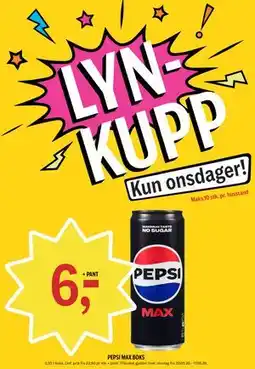 Coop Prix PEPSI MAX BOKS tilbud