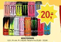Coop Prix MONSTER/BURN tilbud