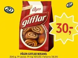 Coop Prix PÅGEN GIFFLAR M/KANEL tilbud
