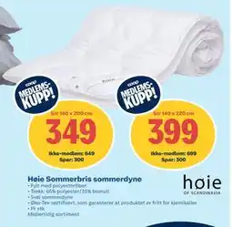 Coop Obs Høie Sommerbris sommerdyne, Medlemspris tilbud
