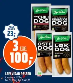 Coop Obs LEIV VIDAR PØLSER tilbud
