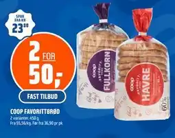 Coop Obs COOP FAVORITTBRØD tilbud