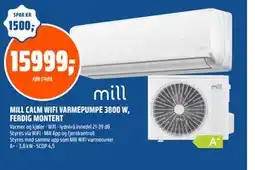 Coop Obs MILL CALM WIFI VARMEPUMPE 3800 W, FERDIG MONTERT tilbud