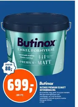 Coop Obs BUTINOX PREMIUM 03/MATT INTERIØRMALING tilbud