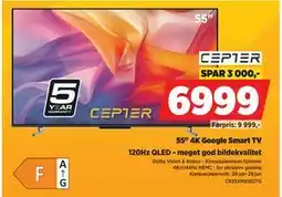 POWER CEPTER 55 4K Google Smart TV tilbud
