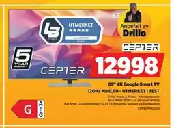 POWER CEPTER 65 4K Google Smart TV tilbud