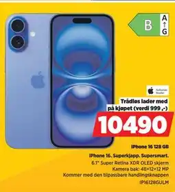 POWER iPhone 16 128 GB tilbud