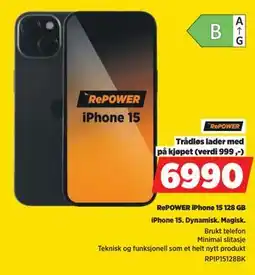 POWER RePOWER iPhone 15 128 GB tilbud