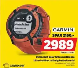 POWER Instinct 2X Solar GPS smartklokke tilbud