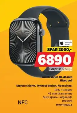 POWER Watch series 10, 46 mm titan, cell tilbud