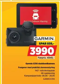 POWER Garmin X310 dashbordkamera tilbud