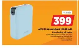 POWER AM10 30 W powerbank 10 000 mAh tilbud