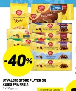Bunnpris UTVALGTE STORE PLATER OG KJEKS FRA FREIA tilbud