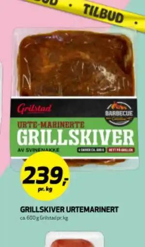 Bunnpris GRILLSKIVER URTEMARINERT tilbud