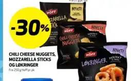 Bunnpris CHILI CHEESE NUGGETS, MOZZARELLA STICKS OG LØKRINGER tilbud