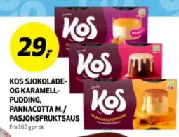 Bunnpris KOS SJOKOLADE- OG KARAMELLPUDDING, PANNACOTTA M./ PASJONSFRUKTSAUS tilbud