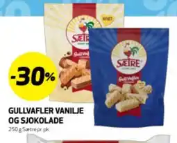 Bunnpris GULLVAFLER VANILJE OG SJOKOLADE tilbud